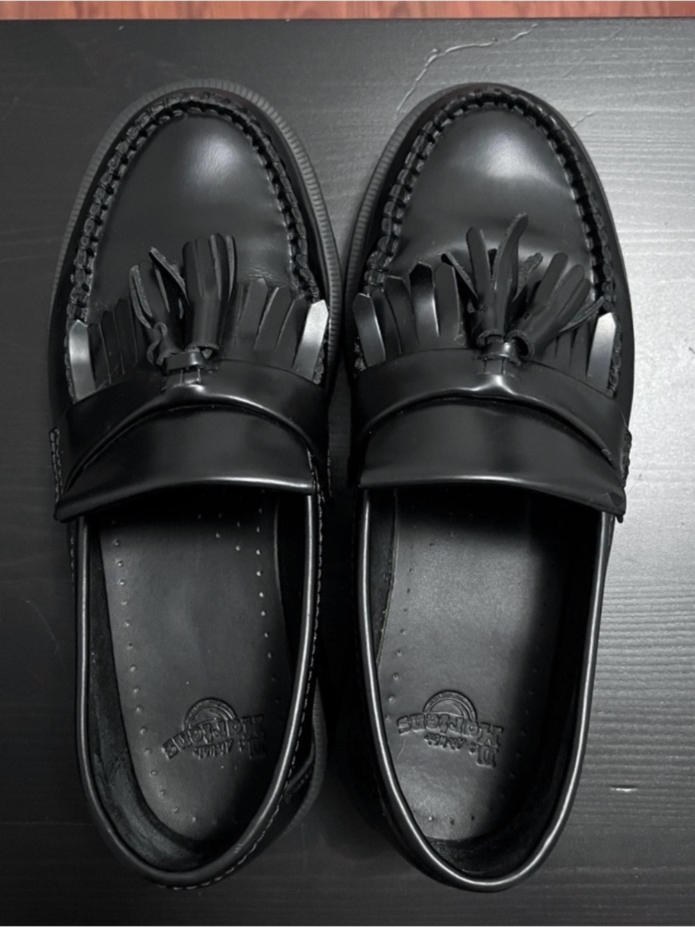 Dr. Martens Adrian Smooth Leather Tassel Loafers Black Men’s 6 / Women’s 7